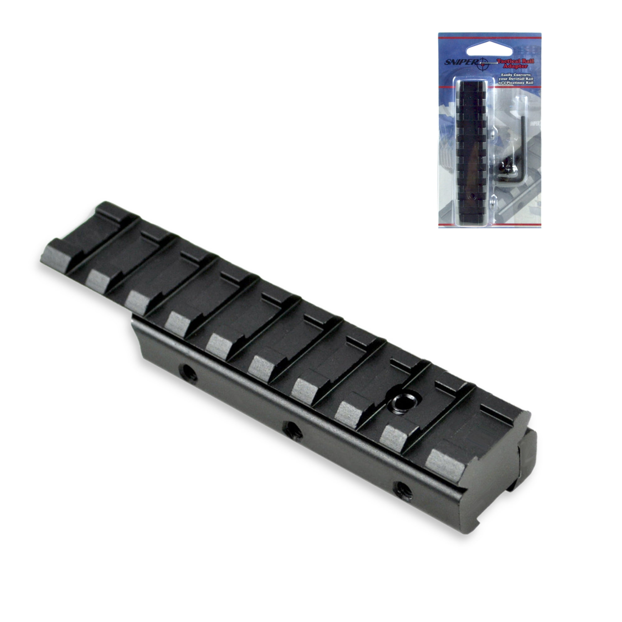 Dovetail Rail 9mm-15mm inc 3/8" to 20mm Picatinny Rail Scope Rail Adapter 