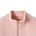thumbnail image 4 of Unisex Kids Solid Color Fleece Coat, Long Sleeve Casual Outerwear With Side Pockets Loose Fashion Daily Jacket for Boys Girls All Season Wear Pink 4-5 Years, 4 of 5