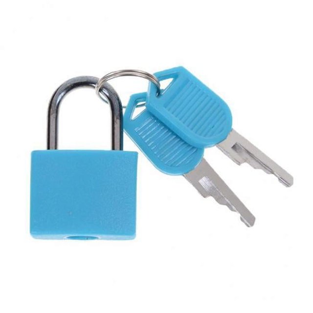 Mini candado de acero resistente,mini candado con llave,Candado de viaje diario para maleta,candado caso al aire libre portátil,candado pequeño con llaves para caja Case 2 piezas