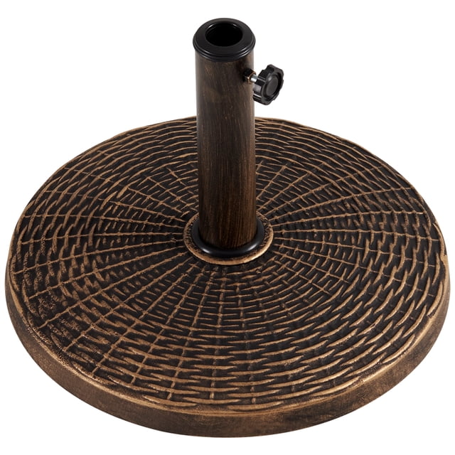 Yaheetech Base de Parasol de Marché Ronde Robuste pour Patio Extérieur, Bronze
