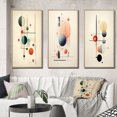 thumbnail image 1 of Designart "Vintage Abstract Desire in Knowing II" Modern Geometric Framed Wall Art Set Of 3 - Blue Abstract Frame Gallery Wall Set For Home Decor, 1 of 6