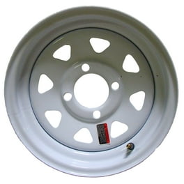 ECustomrim 15x6 Trailer Wheel Rims - 6 Lug 5.5 White Modular Wheels 2830LB Capacity (2-Pack)