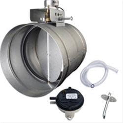 10" Universal Automatic Make-Up Air Damper w/ Pressure Sensor Kit