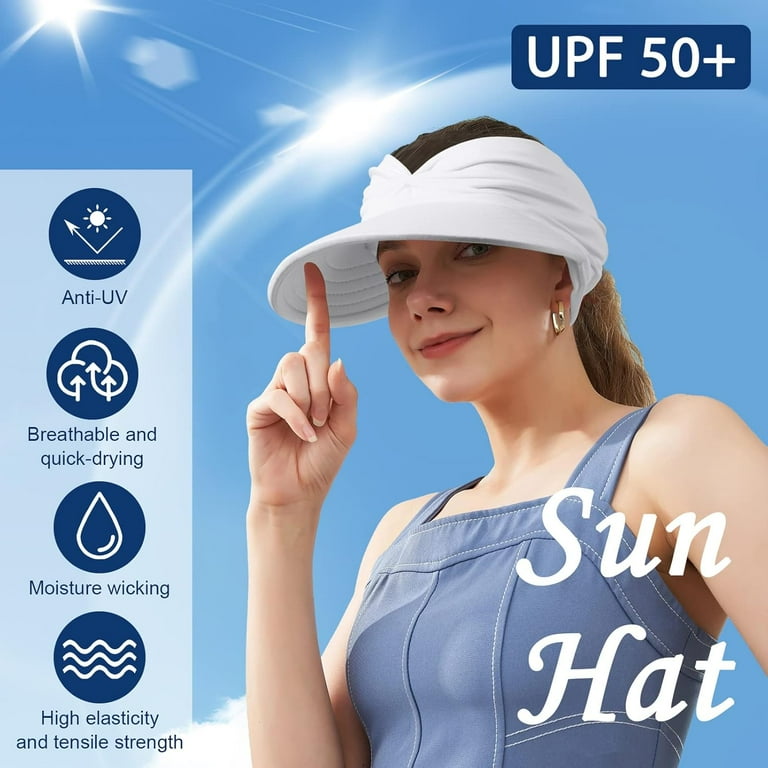 TAGVO 2 Pack Wide Brim Visor Hat for Women, Quick Dry  display picture 3