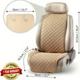 thumbnail image 2 of Linen Car Seat Cover for Cars - Soft & Breathable Front Premium Covers with Non-Slip Protector Universal Fits Most Automotive, Vans, SUV-2Pcs Brown, 2 of 5