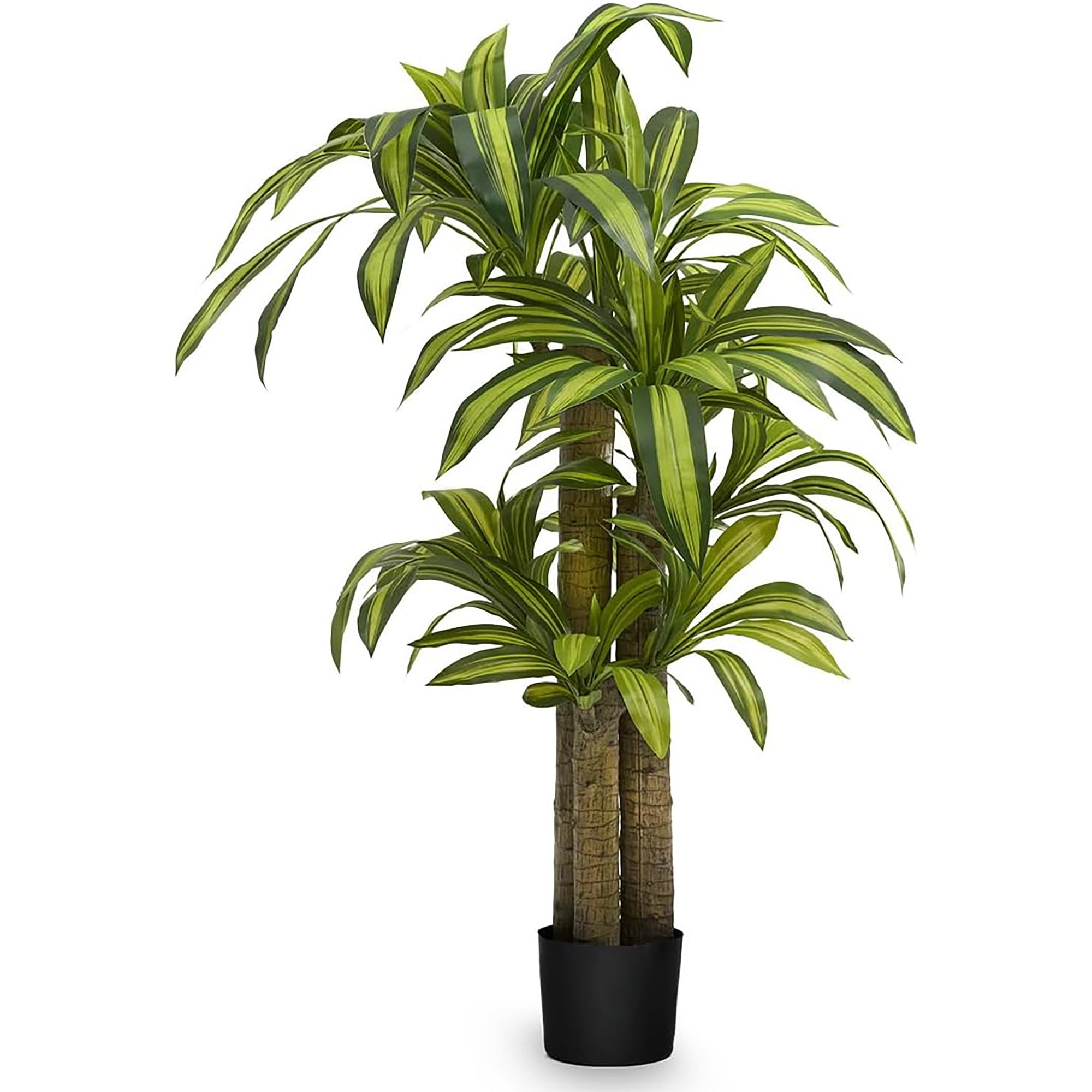 61-Inch Green Plastic Potted Artificial Palm Tree