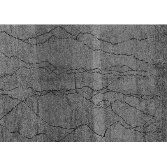 Ahgly Company Indoor Rectangle Oriental Gray Modern Area Rugs, 8' x 10'