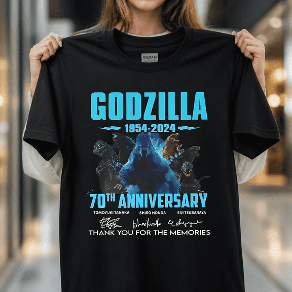 Godzilla 70th Anniversary 1954 2024 Thank You for the Memories Unisex T-Shirt, S - 5XL
