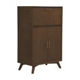thumbnail image 3 of HomeStock Antique Bar Cabinet with Drop Down Tray in Walnut, Featuring Mahogany Construction and Ample Storage for Glasses and Wine Bottles, 3 of 9