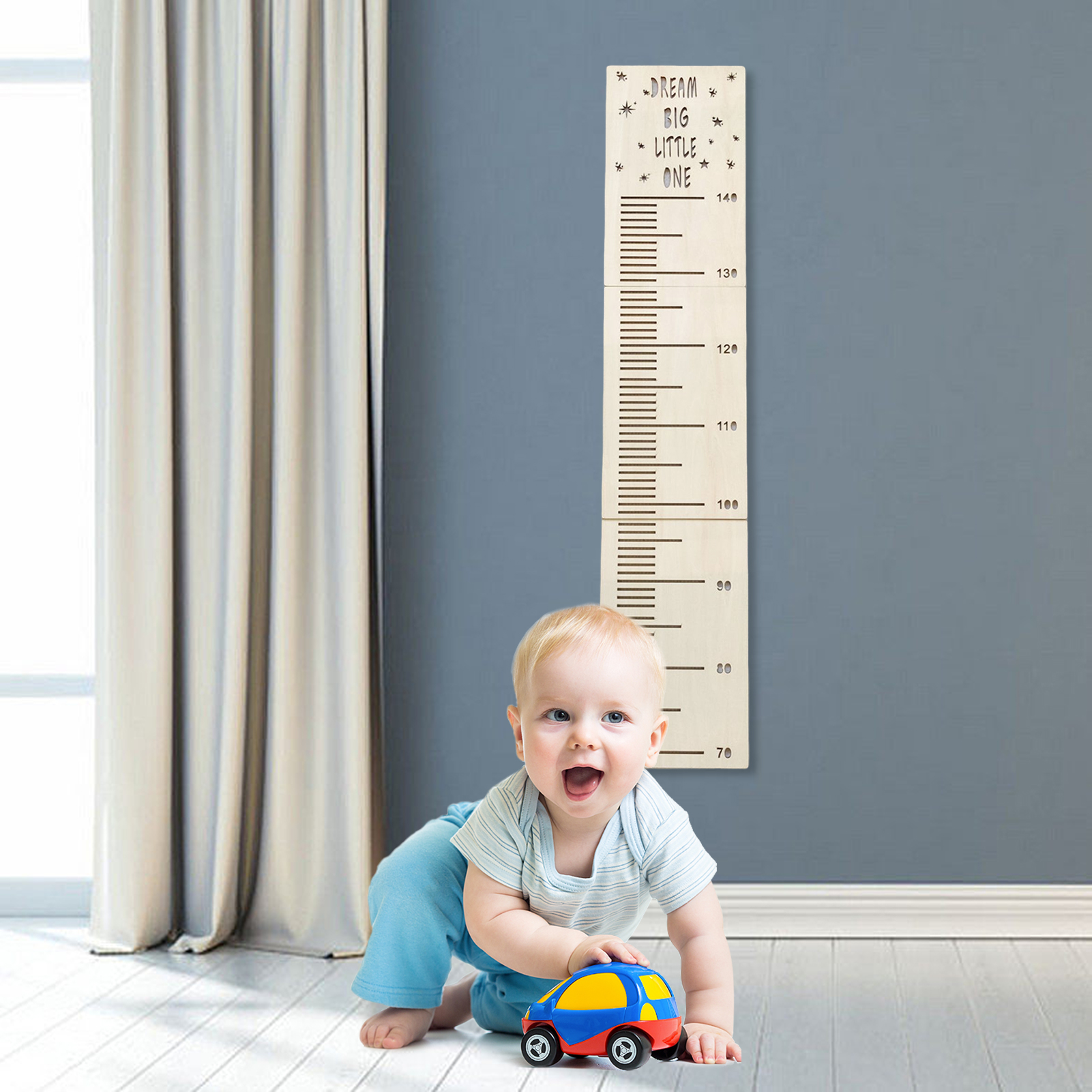 Meaningful DIY Baby Kids Growth Measurement Ruler - Scaled Height Chart ...