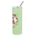 thumbnail image 3 of Carolines Treasures CK4391TBL20 Irish Wolfhound Green Flowers Stainless Steel 20 oz Skinny Tumbler 20 oz multicolor, 3 of 3