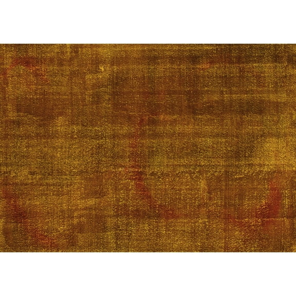 Ahgly Company Machine Washable Indoor Rectangle Persian Yellow Bohemian Area Rugs, 5' x 7'