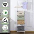 thumbnail image 6 of Topekada 4 Pack Fabric Storage Bins with Lid & Handles, 14" x 9" x 9" Large Foldable Storage Basket with Handles, Stackable, for Clothes, Shelf, Office, 6 of 7
