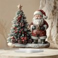 thumbnail image 1 of Uuiauoio Christmas Resin Ornament, Santa Claus House Holiday Decor, Desktop Tabletop Decoration, Festive Gift for Home Office Party, Winter Scene Display Stand, 1 of 6
