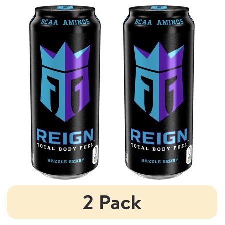 (2 pack) Reign Total Body Fuel, Razzle Berry, Performance Energy Drink, 16 fl oz