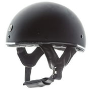 TORC Unisex-Adult Half-Size Style T5 Fiberglass Motorcycle Helmet Gloss Black Chrome XXX-LARGE