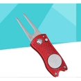 thumbnail image 4 of Golf Divot Repair Tool Stainless Steel Folding Divot Tool Golf Ball Marker Golf Ball Fork For Golfer Training Repair Accessories Set (red) (1pcs), 4 of 4