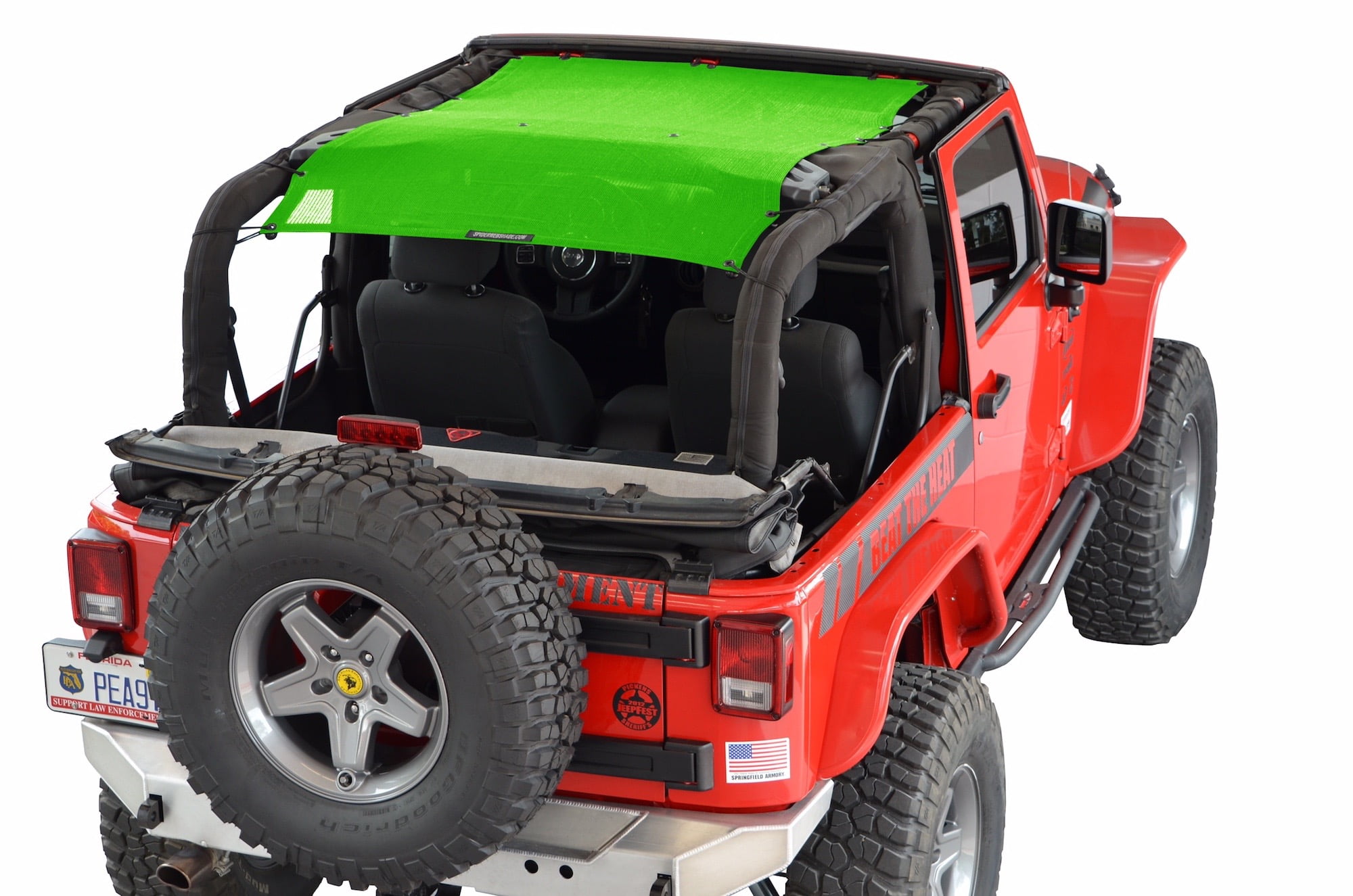 SPIDERWEBSHADE Jeep Wrangler Mesh Shade Top Sunshade UV Protection
