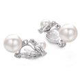 thumbnail image 6 of Yoursfs Pearl Clip on Earrings for Women Platinum Plated Double White Pearl Dangle Earring Non Pierced Ears, 6 of 6