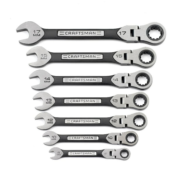 Craftsman Universal Flex Ratcheting Wrench Set 7 piece Metric Hand Tool