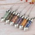thumbnail image 2 of K-KED Natural 7 Chakra Gravel Drift Bottle Pendant Bead Healing Necklace Chakra Reiki-Citrine quartz, 2 of 8
