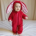 thumbnail image 2 of TIEVOSA Soft Boys Bodysuits Winter Outfit Cute Rabbit Design Romper for Warm Jumpsuit Suitable for 0 24 Months 9-12 Months(Red), 2 of 9