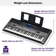 Yamaha PSR-I400 61-Key Portable Keyboard, Metallic Dark Grey