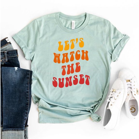 Let's Watch The Star T-shirt Inspiring Shirt Thanksgiving Gift Women Tee Fall Shirts Minimalist Party Autumn T-shirts Love Quote Motivating Minimalism Couple