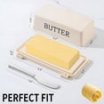 thumbnail image 3 of ACDANC Butter Holder with Lid and Knife,Food Grade Plastic Butter Dish for Countertop,Large Butter Storage Container with Cover,White, 3 of 9