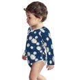 thumbnail image 3 of Xecao Daisies Flowers Print Baby unisex-baby Cotton Long-sleeve Bodysuits-6 Months, 3 of 6