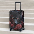 thumbnail image 5 of Yiaed Rose Full Moon Black Wolf Print Travel Luggage Cover Suitcase Protector Fits 18-32 Inch Luggage Wheel Covers Patterned Elastic Luggage Anti-scratch（No luggage）-Medium, 5 of 5