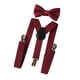 thumbnail image 3 of Tirantes de hombre Fernando Rojo oscuro con Pajarita y Clips, 3 of 8
