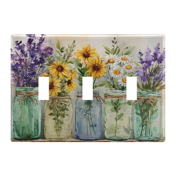 Light Switch Cover Watercolor Masons Wild Plates Faceplate Decorative Switch Plate for Bedroom Home Decor