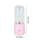 thumbnail image 3 of Batidora portátil con carga USB - Acero inoxidable de 6 palas, inalámbrica, zumo de 40 segundos y trituración de hielo, compacta para viajes y oficina, verde o rosa, 3 of 6