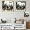 thumbnail image 4 of Designart "Winter Landscape Scenery With Camping Tent" Camping Travel Floater Framed Wall Decor, 4 of 5