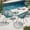 Teal, variant on Leumius Set of 2 Modern Accent Chair with PE Rattan, Outdoor Accent Chair for Pool Beach Patio Lawn Black