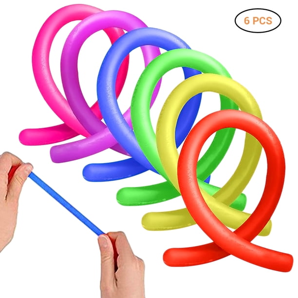 Coloridos Juguetes Sensoriales De Cuerda Elástica Para Aliviar El Estrés Buenos Para Niños 6 Unids/Set Minnieouse FN003606-00