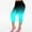 Blue, variant on Women Fashion Hollow Design Print Plus Size High Waist Tummy Control Leggings Capri Pants Stretch Leggings Workout Pant Compression Yoga Pants