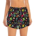 thumbnail image 2 of Goofa Colorful Geometric Figures Printed Women 2 in 1 Running Shorts,Quick Dry Athletic Workout Shorts,High Waisted Athletic Shorts with Liner Pockets-Medium, 2 of 9