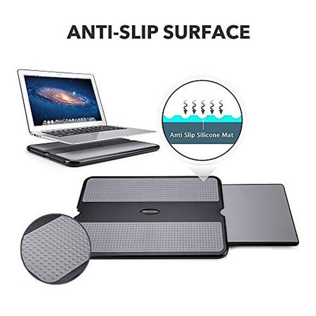 Abovetek Portable Laptop Lap Desk W Retractable Left Right Mouse