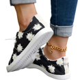 thumbnail image 5 of Willtoo Women Sneakers Slip On Low Top Canvas Casual Classic Comfort Flat Fashion Sneakers Printed Play Sneakers Lightweight Comfortable Sport Walking Shoe, 5 of 5