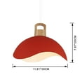 thumbnail image 6 of Kiven Plug in Pendant Light, Modern Hanging Light Fixture with Red Iron Shade, E26 Socket Dimmable Pendant Light for Bedroom Hallway Kitchen Island, 6 of 7