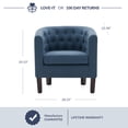 thumbnail image 5 of BELLEZE Elegant Tufted Barrel Accent Chair - Berlinda (Navy Blue), 5 of 7
