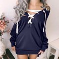 thumbnail image 4 of Summer Dresses For Women 2023 Casual Prints Off-Shoulder Strappy Long Sleeves Sweater Sun Dress, 4 of 7