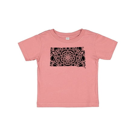 

Inktastic South Dakota Silhouette Mandala Gift Baby Boy or Baby Girl T-Shirt