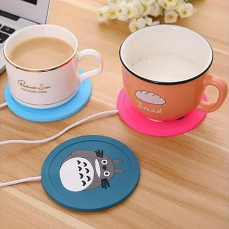 

USB Cup Heating Mat Warm Pad Electric Insulation Coaster for Coffee Tea Hot Sale Popular Cartoon 1 Piece Silicone Device Coffee Tea Warmer Pad Mat Electric Insulation