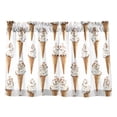 thumbnail image 7 of Yayeee Kitchen Curtains Tier Pair Light Filtering 27"x36" Rod Pocket Short Cafe Window Panel, Cartoon Ice Cream Pattern, 7 of 7