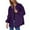 Dark Purple, variant on Womens Jackets Fall Jacket Women's Fashion Denim Long Sleeve Button Down Jacket Pure Color Mid Length European & Style