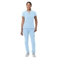 thumbnail image 5 of Adar Addition Go-Higher Scrub Set For Women - Notched V-Neck Scrub Top & Skinny Cargo Scrub Pants - A9600 - Sky Blue - L, 5 of 7