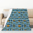 thumbnail image 1 of XMXT Throw Blankets, Impressionist Autumn Prints Bed Blanket for Bedroom Sofa, 50 x 70 inches Blue, 1 of 9